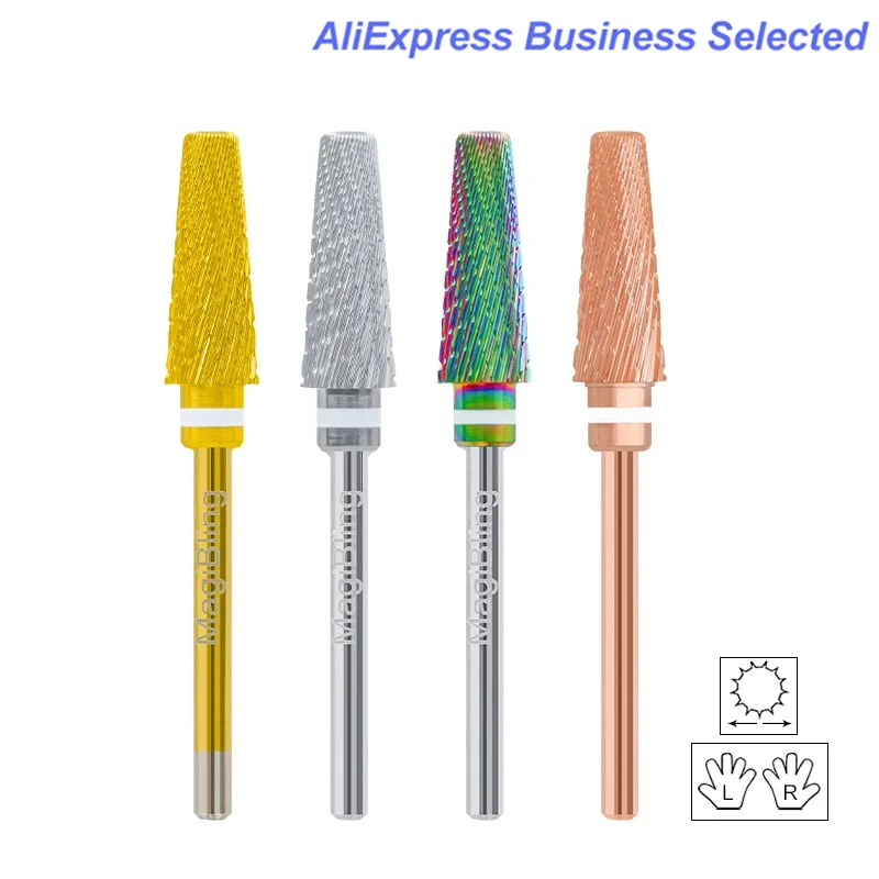 

5 IN 1 Pro Nail Drill Bits Carbide Bur Mix Cuts Hot Sale Nail Salon Milling Cutters Durable Gel Cuticle Granding Polishing Tools