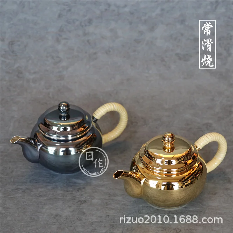 Japanese Imported Yinben Shop Oolong Tea Pot Cooperized Silver Small Teapot