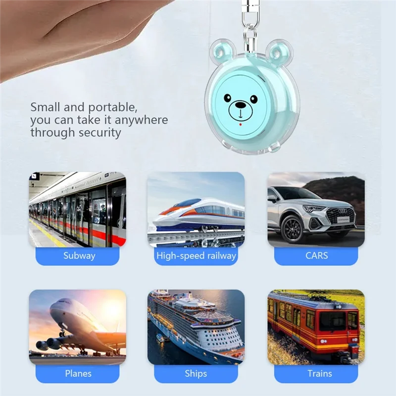 【ADD TO CART 】Mini Female Self Defense Alarm Portable Keychain Type-C Rechargeable Wolf-Proof Safety Siren Alarm For Elderly Chi
