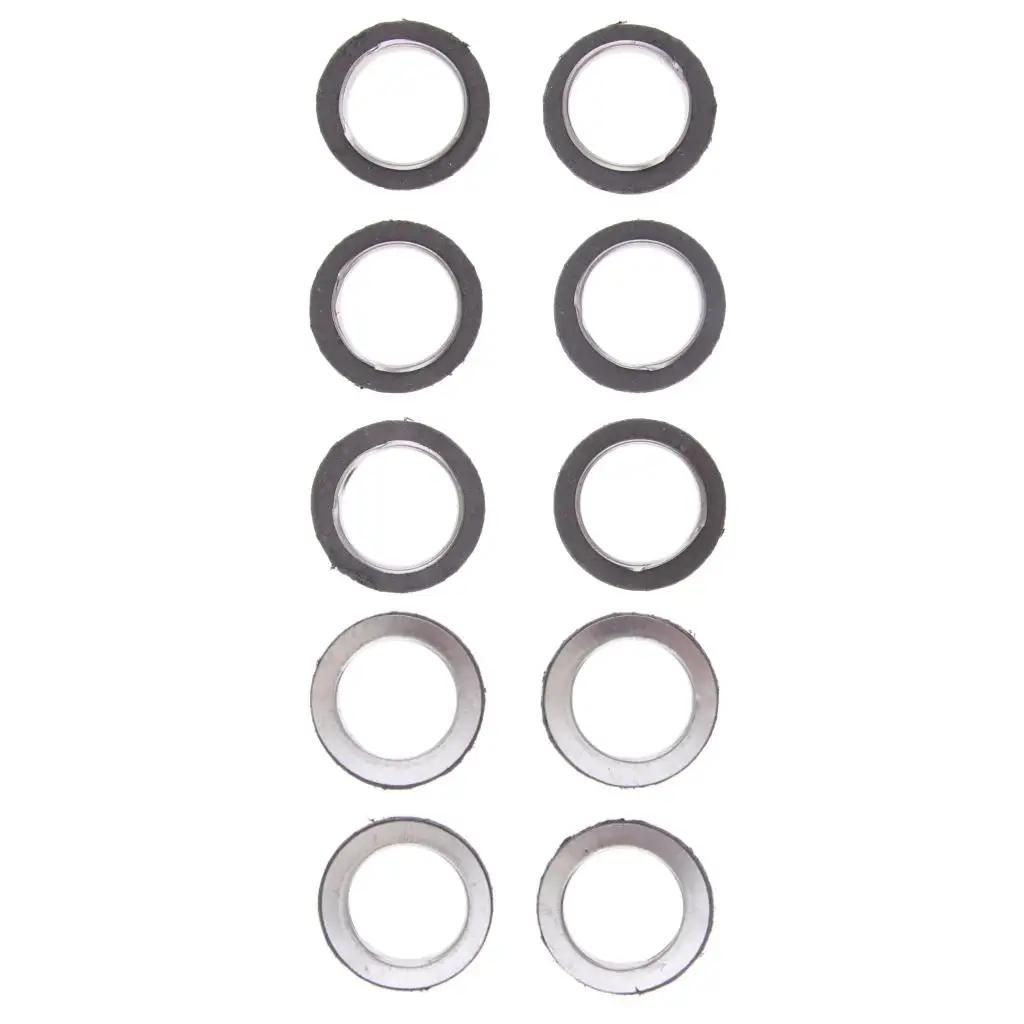 10x Metal Motorcycle Exhaust Pipe Gasket Rings for Yamaha 100cc/150cc/125cc Scooters ATV