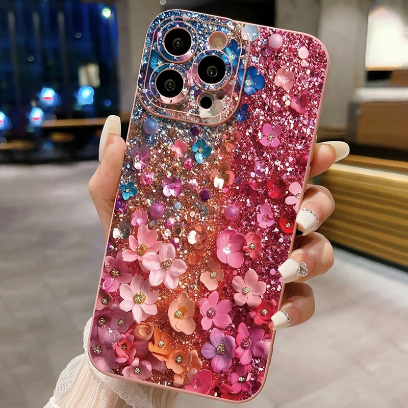 Picture 5: For Samsung S26 S25 FE S24 S23 S22 Ultra Plus 5G Case Cherry Tulip Floral Pattern Cover For Galaxy A16 A36 A56 A55 A54 A53 Funda