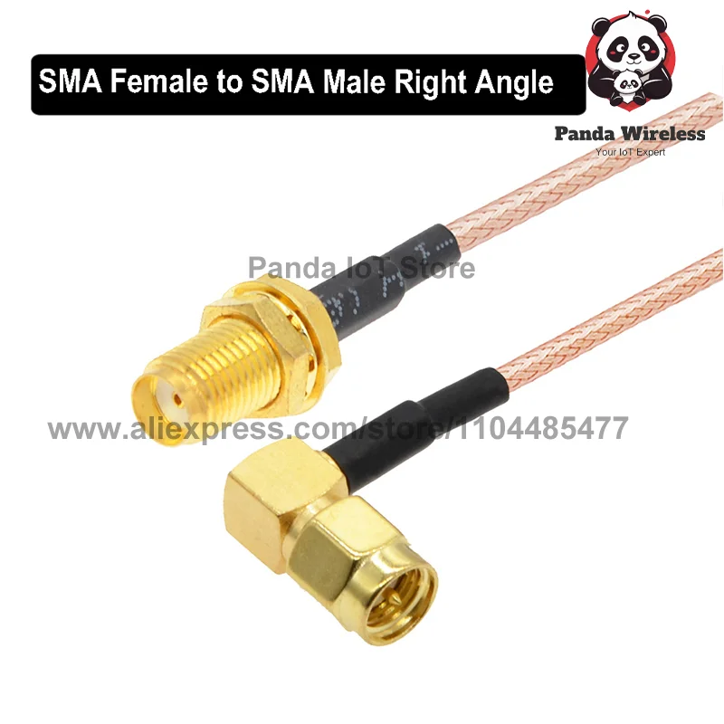 2PCS RG316 RF Coax Pigtail SMA Cable SMA Male Right Angle to SMA Female WIFI Antenna Extension Jumper Cable