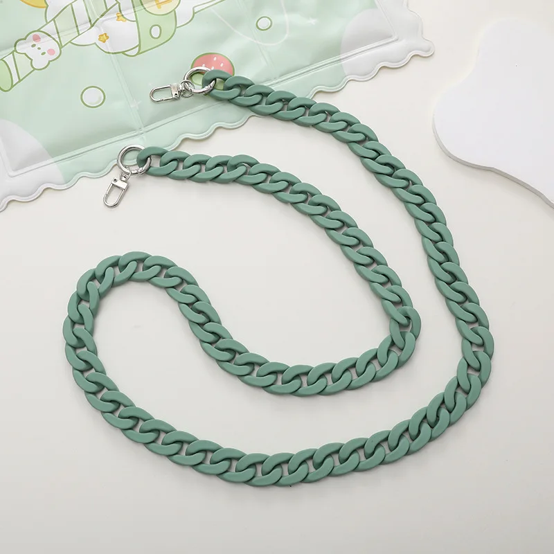 Colored acrylic chain phone chain DIY phone case hand woven single shoulder strap diagonal cross chain