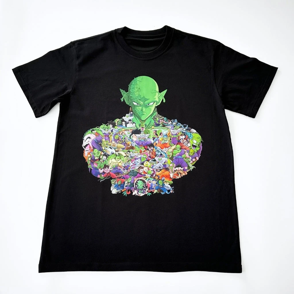 Manga Anime Grafik-Print T-Shirt für Herren Reine Baumwolle Tee Streetwear Mode Harajuku Unisex Oversized Herren Damen Kleidung