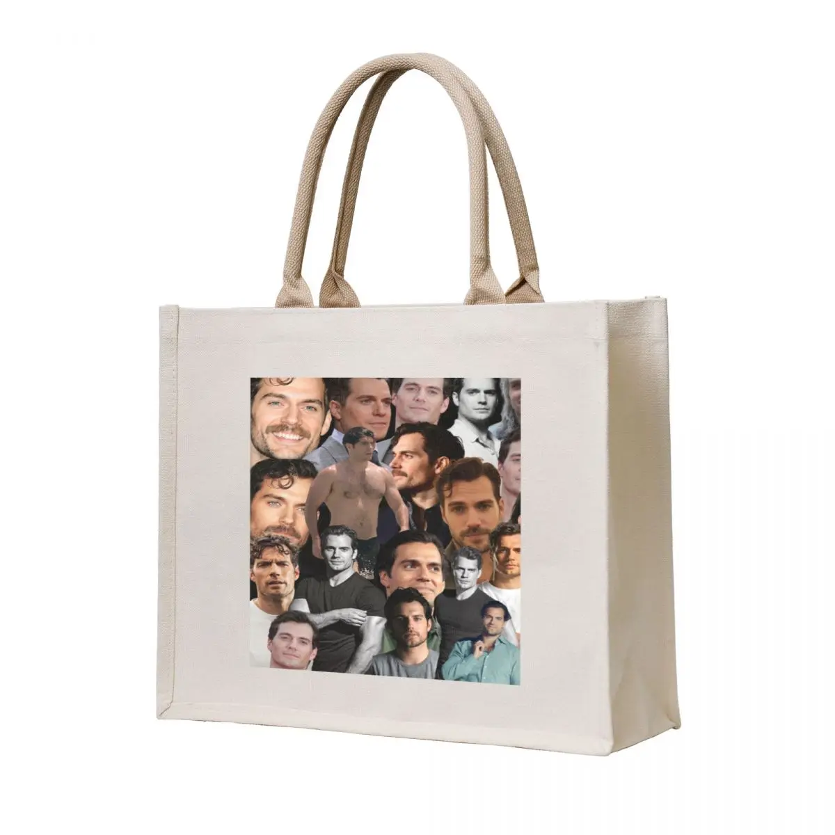 

henry cavill photo collage Tote Bag canvas tote bags shopping bags foldable shopper bag women canvas bags