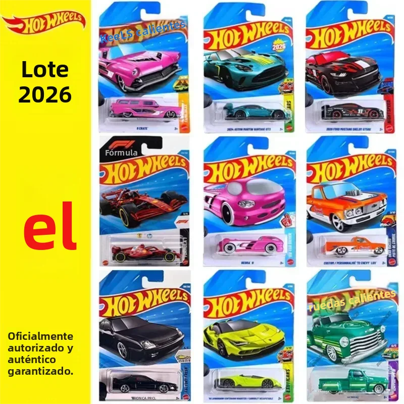 Hot Wheels 2026F Mini Coche de Aleación Ferrari F1 Lamborghini Aston Martin C4982, Vehículo de Juguete Fundido a Presión, Regalo para Niños