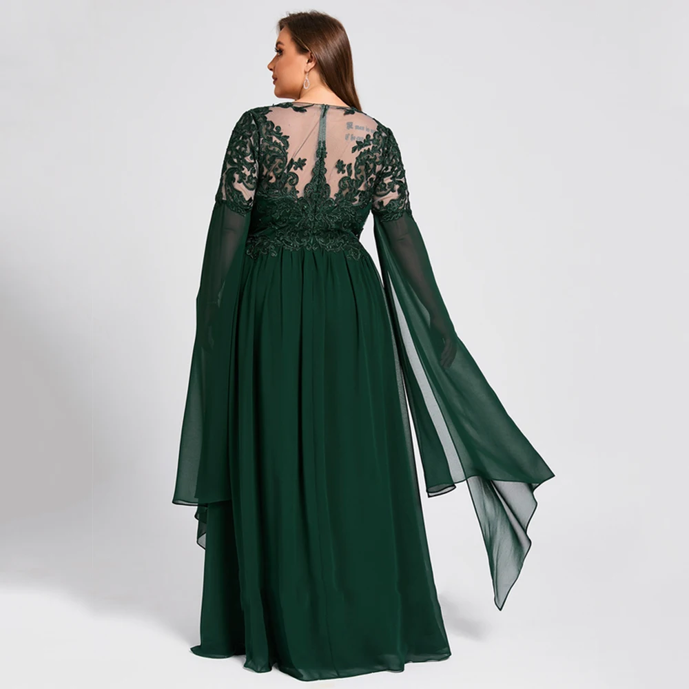 Plus Size Mother of the Bride Dresses Exquisite Side Slit Wedding Guest Gowns Chiffon Elegant Dress Women Wedding Party Summer