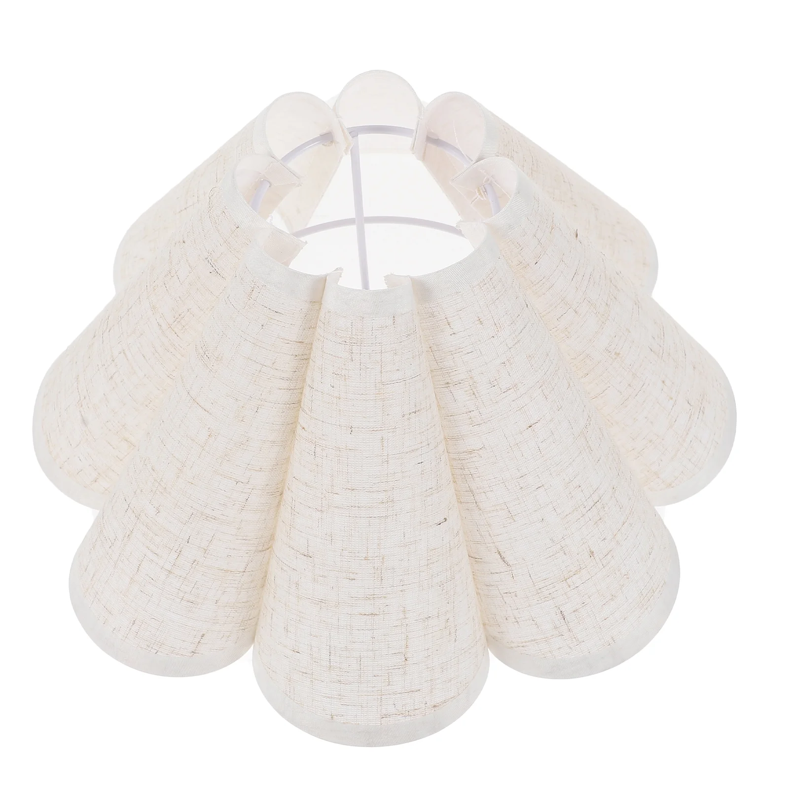 

Fabric Petal Lampshade Vintage Table Bulb Pendant Lights Wall Cover Design Artistic Scallop