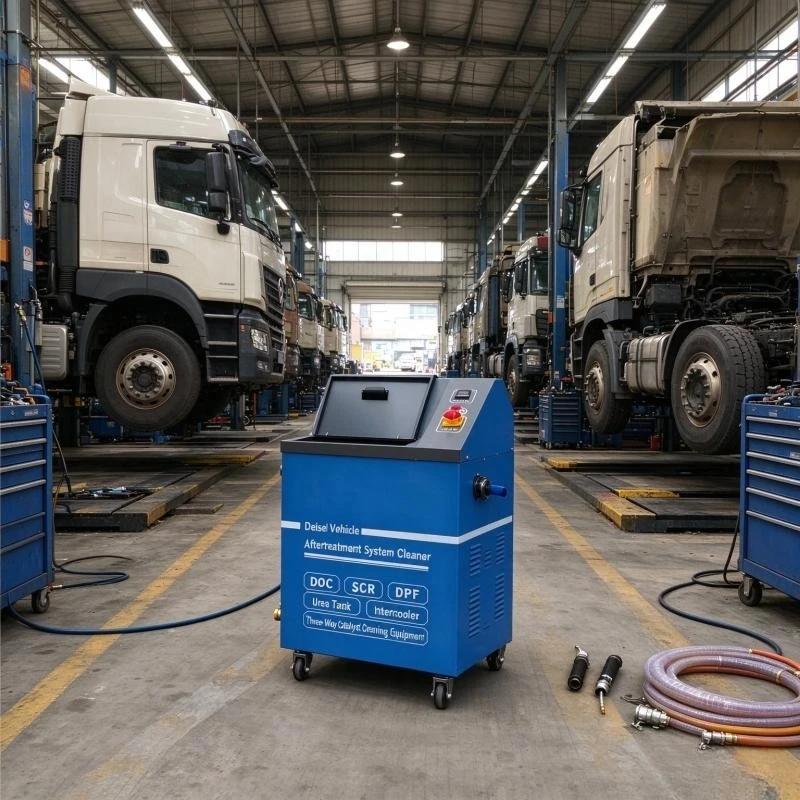 Customized Diesel SCR DPF Cleaning Machine 120L Stainless Tank Air Burst Bubble Cleaner For Car Van Truck Workshop