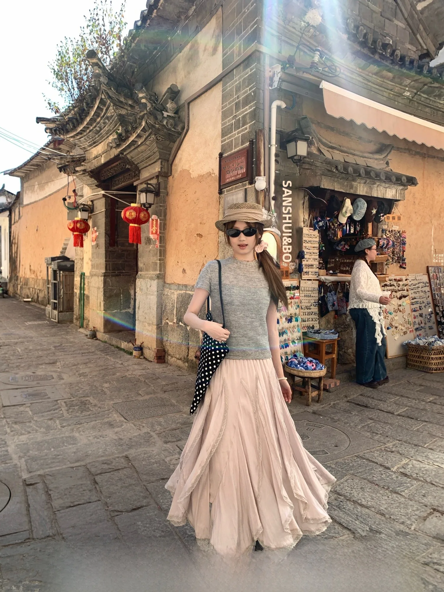 

Ретро-юбка А-силуэта из атласа с кружевными вставками, асимметричная, женская, новинка 2026 года, миди, для повседневной носки, путешествий, шопинга