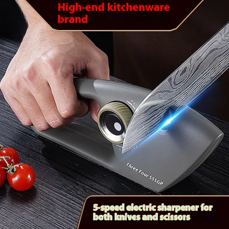 

Многофункциональная стальная ручная точилка для ножей 34 — для дома и кухни, керамический песок, заточки ножей и ножниц