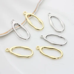 Zinc Alloy Geometric Rectangle Oval Charms Connector DIY Fashion Earrings Jewelry Accessories 6PCs/Lot