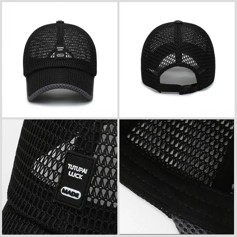 Summer Breathable Mesh Quick Drying Tennis Golf Baseball Cap Anti-UV Running Sports Sunhat Outdoor Men Women Fishing Hat Visors view 5
