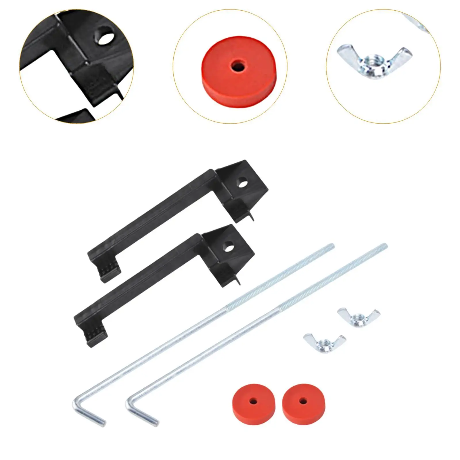 2 Pieces Car Bracket Hold Down Set Mounting Bracket Holder Construction Provides Stable Support Adjustable