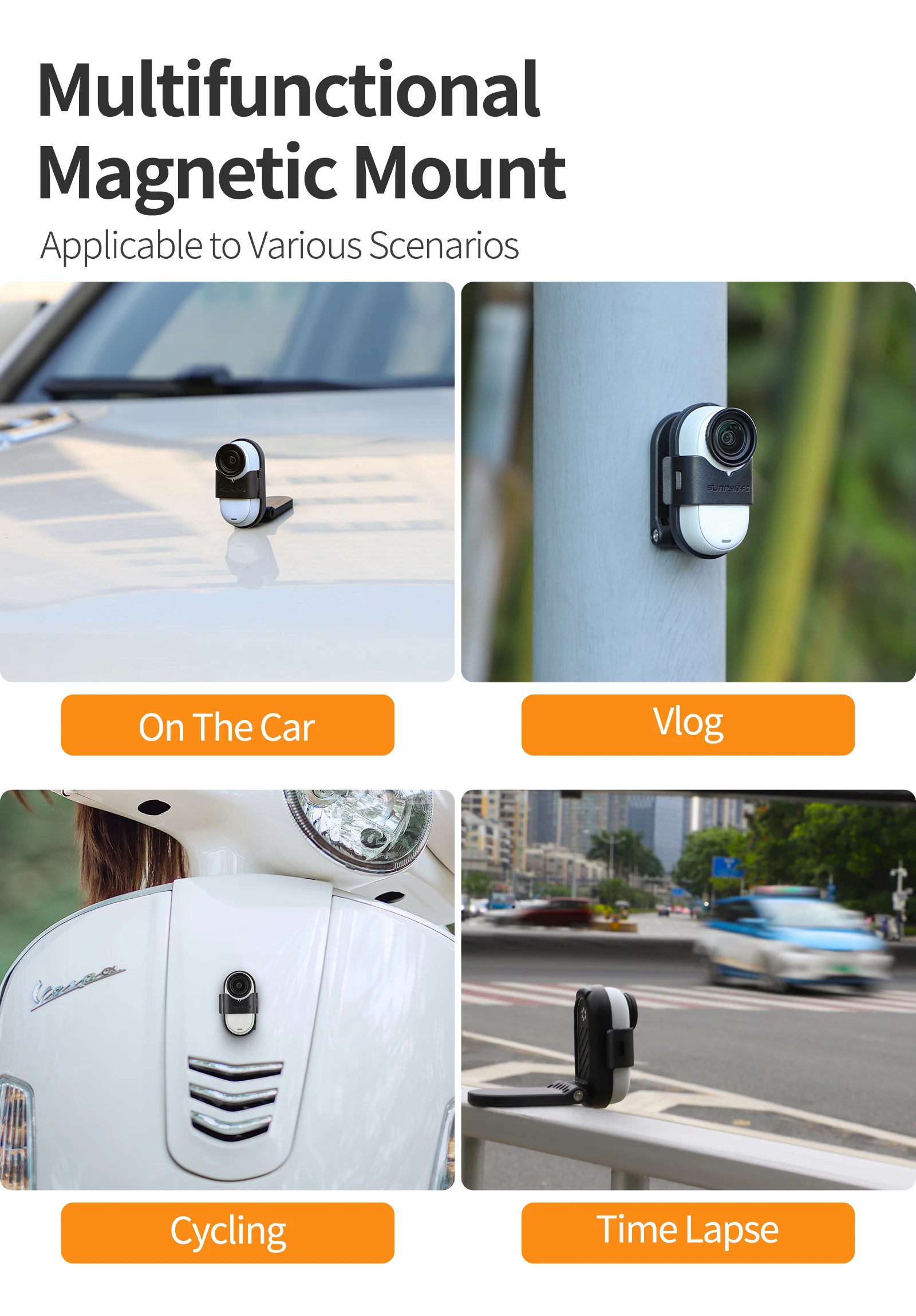 For Insta 360 Go 3/3S Action Sport Camera Chest Magnetic Neck Hanging Bracket First-Person Shooting Adjustable Lanyard Bracket