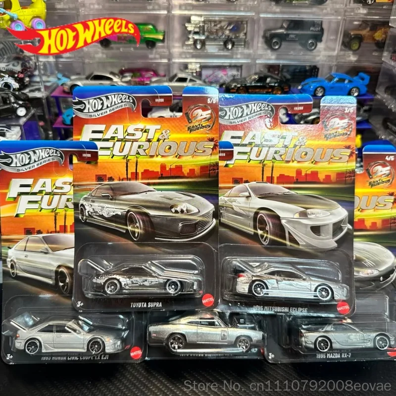2026 New Hot Wheels Silver Series Fast Car Model Hond A Dod Ge Charger Mitsubi Shi Eclipse Collectable Hobby Model Friend Gift