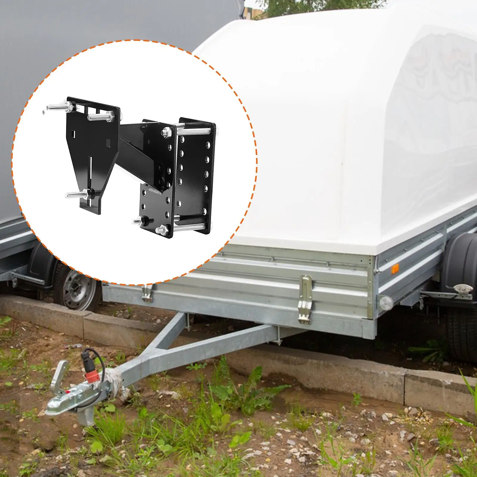 

Spare Tire Mount Utility Steel Holder Bracket for Trailer RV Boat Tire Storage Emergency Use