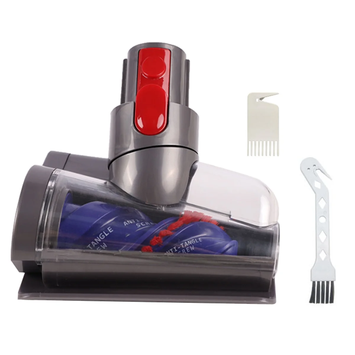 Anti-Tangle Mini Motorized Brush Head for Dyson V7 V8 V10 V11 V15 Vacuum Attachments Mite Brush for Sofas Beds Car Seats