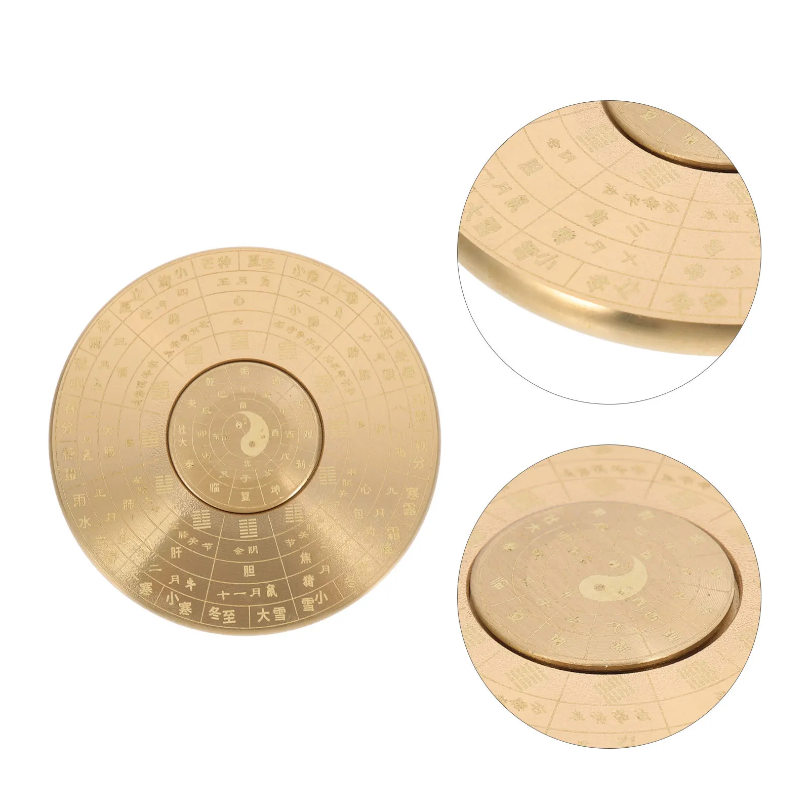 

Brass Compass Sculpture Fine Craftsmanship Delicate Carving Bedroom Living Room Cabinet Decoration Office Desktop Decor