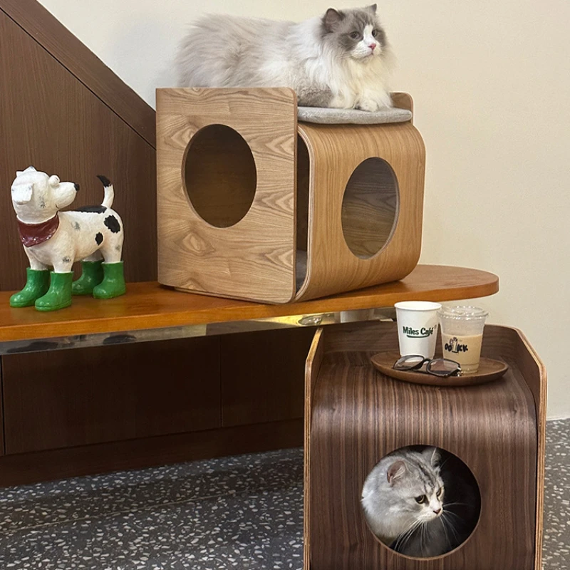 

Cat Nest Coffee Table Bedside Table Stool Furniture Multifunctional Premium Solid Wood Bedside Table Luxury Home Cat House