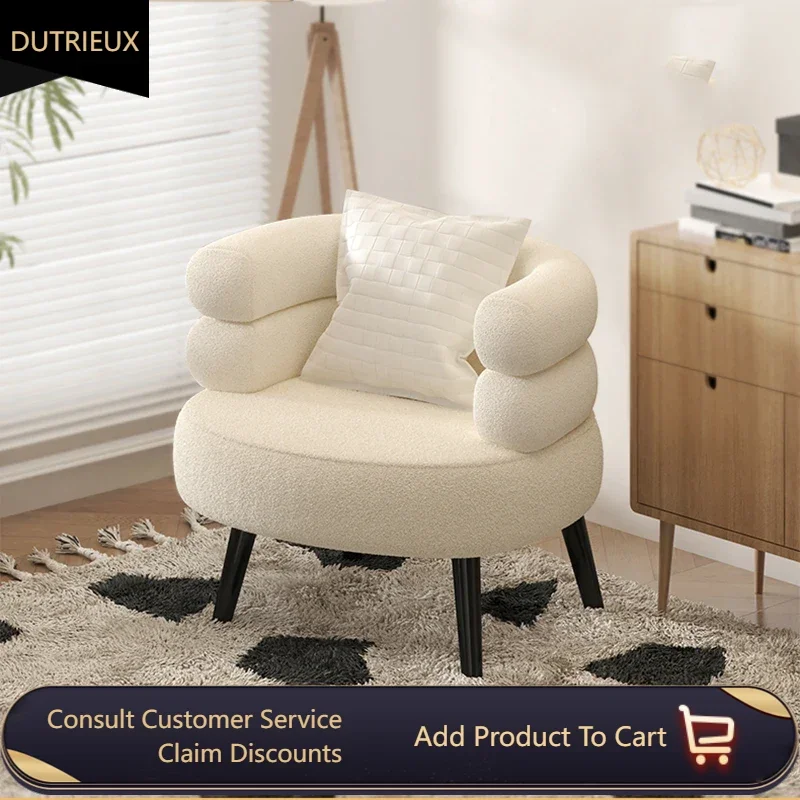 

Simple Nordic Armrest Chair Living Room Portable Comfy Lazy Makeup Chairs Bedroom Hotel Single Sedie Da Soggiorno Home Furniture