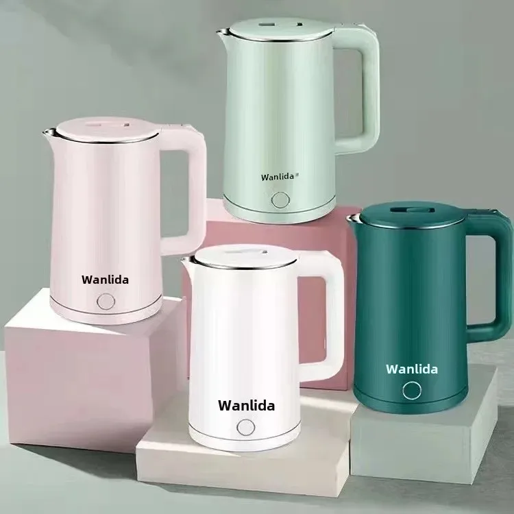 Wanlida Home Use Stainless Steel Automatic Shutdown Electric Water Kettle Gift Customized Printed Electric Water Kettle Wholesal