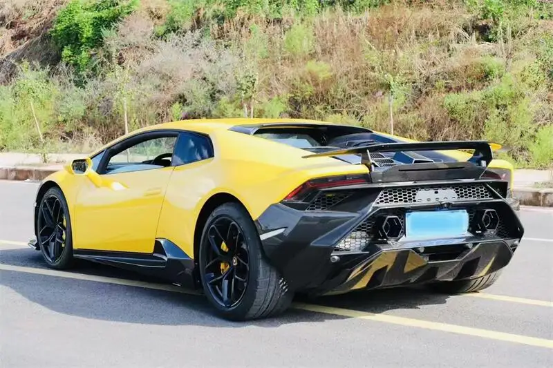 Tecnicar نمط ألياف الكربون غطاء محرك السيارة الخلفي لامبورغيني هوراكان LP610 LP580 اكسسوارات السيارات غطاء الجذع الخلفي