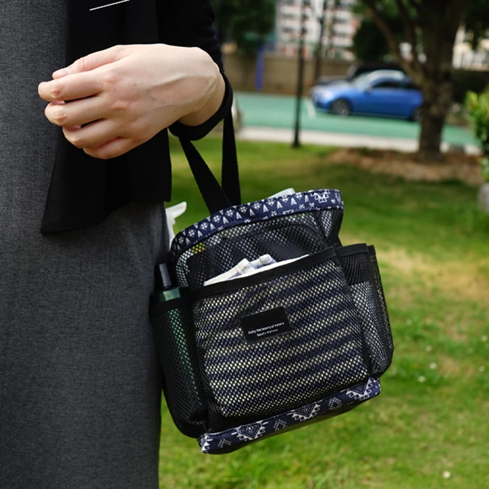 Shower Caddy Storage Bag With Handle Multi-Purpose Portable Bag For Swimming Bathroom