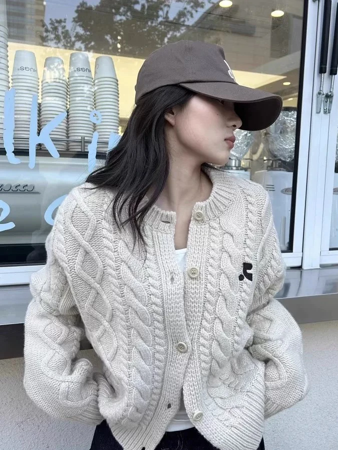 

Корейский женский вязаный свитер Long Sve round Ne Coat, повседневное теплое пальто со спиральным узором, мягкое среднее Thi