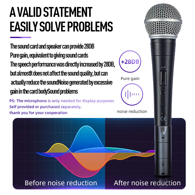 Diez artículos TLF Xtuga DM3 amplificador de micrófono dinámico + preamplificador de Metal de 28DB para grabación de voz en escenario calidad de sonido sin pérdidas