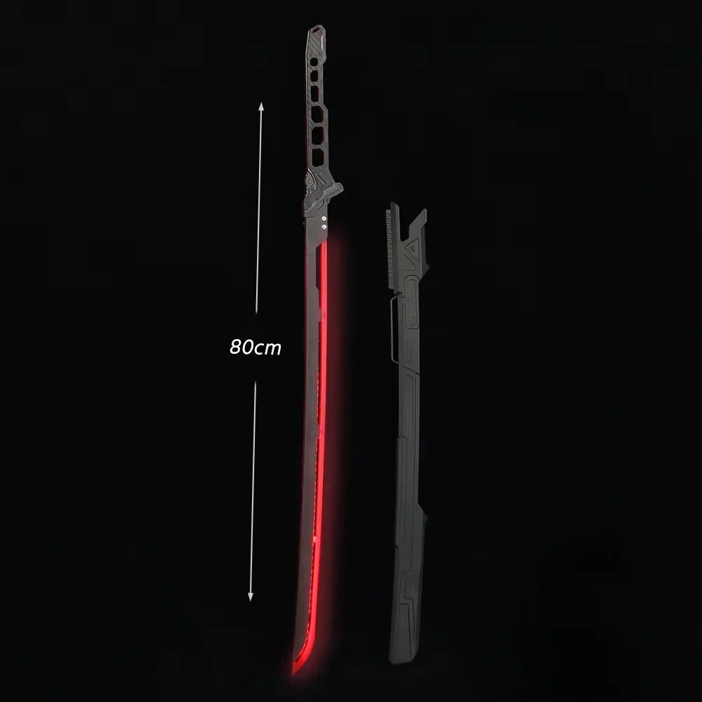 Cyberpunks مع غمد 80 سنتيمتر/31.5in سيف ساموراي ليتسبر لعبة الأجهزة الطرفية نموذج الدعائم الطاقة الحرارية تحصيل اللعب هدية