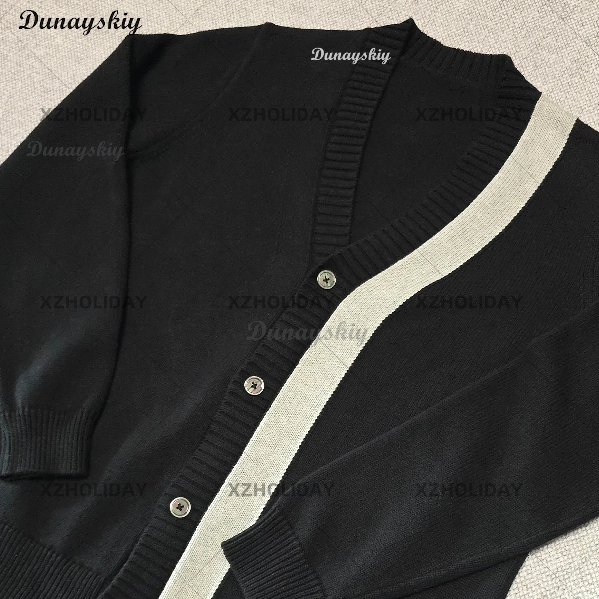 게임 사랑과 깊은 공간 Zayne 코스프레 블랙 코스튬, 성인 유니섹스 니트 카디건 스웨터, 후드 없는 상의, 맞춤형 크리스마스 의상