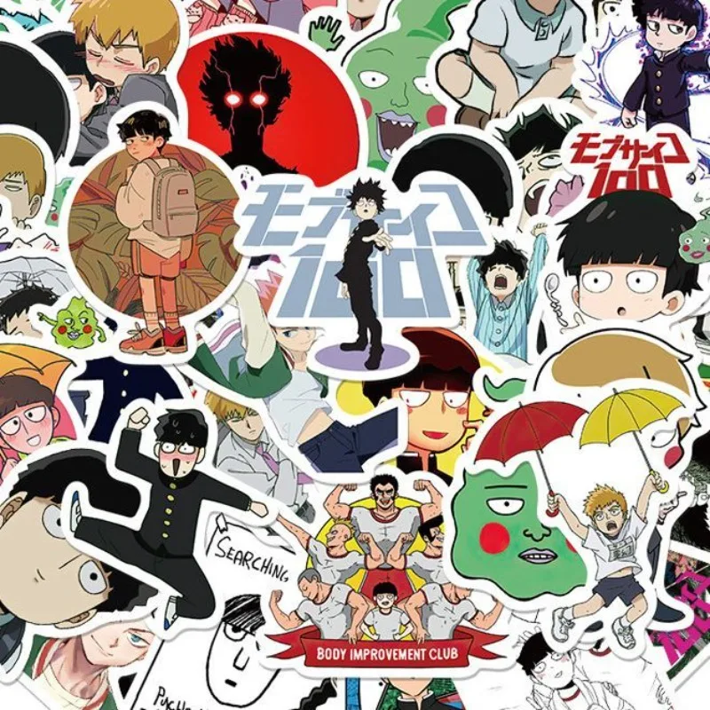 52 Stück Mob Psycho 100 Shigeo Kageyama Dimple Exquisite Aufkleber Kreative Persönlichkeit DIY Dekorative Notizbuch Wasserdichte Aufkleber – Detail 2