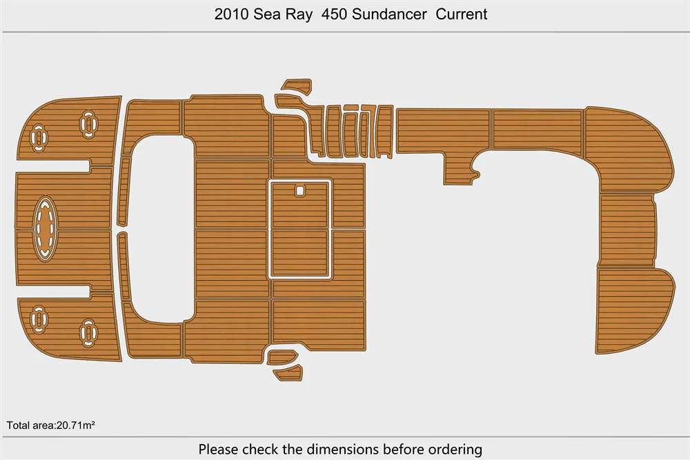 Eva foam Fuax teak seadek marine floor For 1999 Sea Ray 450 Sedan Bridge Cockpit Swim Platform 1/4