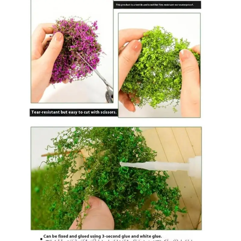 

3g Artificial Green Plant Set-Miniature Vine&Flower Models for Model House Landscaping,RealisticFoliage for Dioramas&DIY Scenes