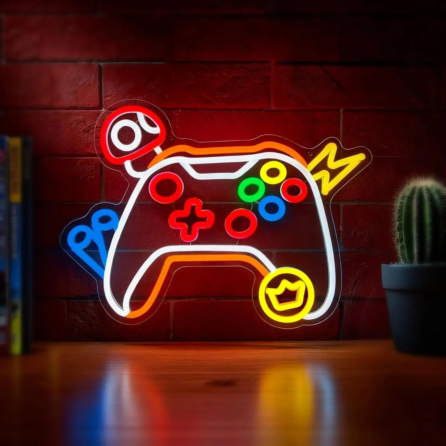 Gamer Neon Sign Game Controller LED Lights for Gamer Room Decor Dimmable Gaming Sign for Boys Bedroom eSports Room Man Cave Gift