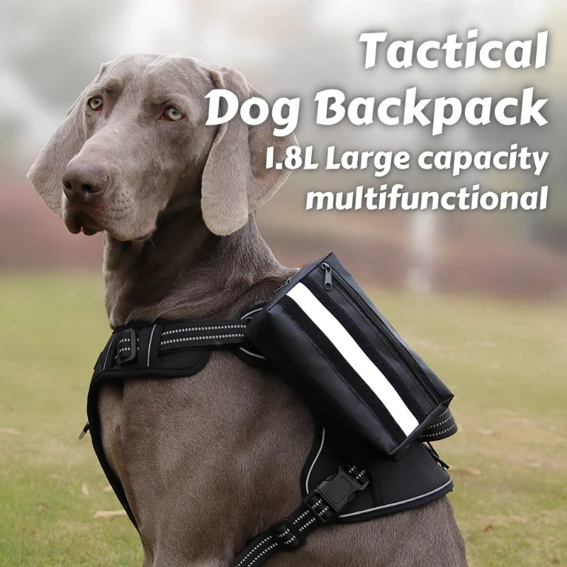 Tactical Dog Backpack – Reflective High-Capacity Carrierfor Day/Night Hiking & Hands-Free Adventures