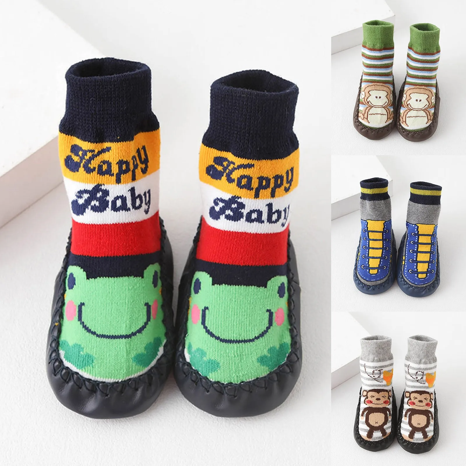 6 Baby Children Toddler Autumn And Winter Boys And Girls Floor Sports Shoes And Socks Shoes Crib Shoes Girl Casual Sneaker Shoe