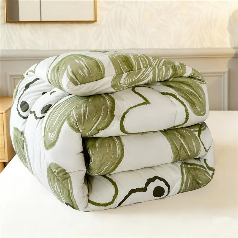 Thickened Winter Quilt Durable Student Dormitory Bedding Single Double Size Cotton Filling for Construction Site Workers