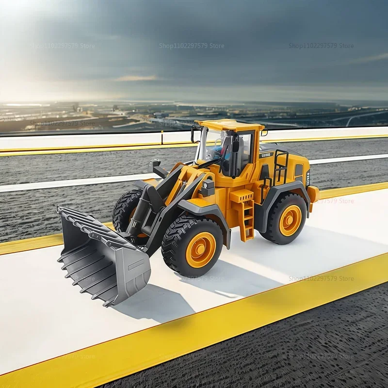 子供向け2.4G RCカー、掘削機、ブルドーザー、ダンプカーのおもちゃ、電動エンジニアリング車両、リモコン合金モデルおもちゃ、男の子の子供へのギフト
