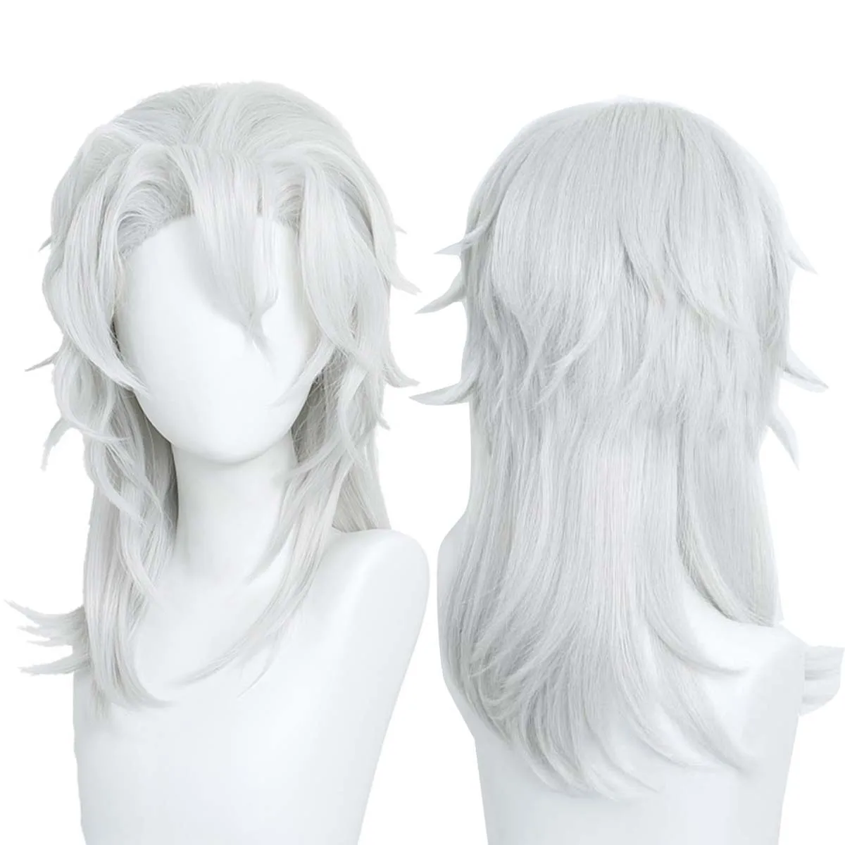 Halloween Men Anime Killer Team Uzui Tengen Cosplay Sliver Short Hairs Wig