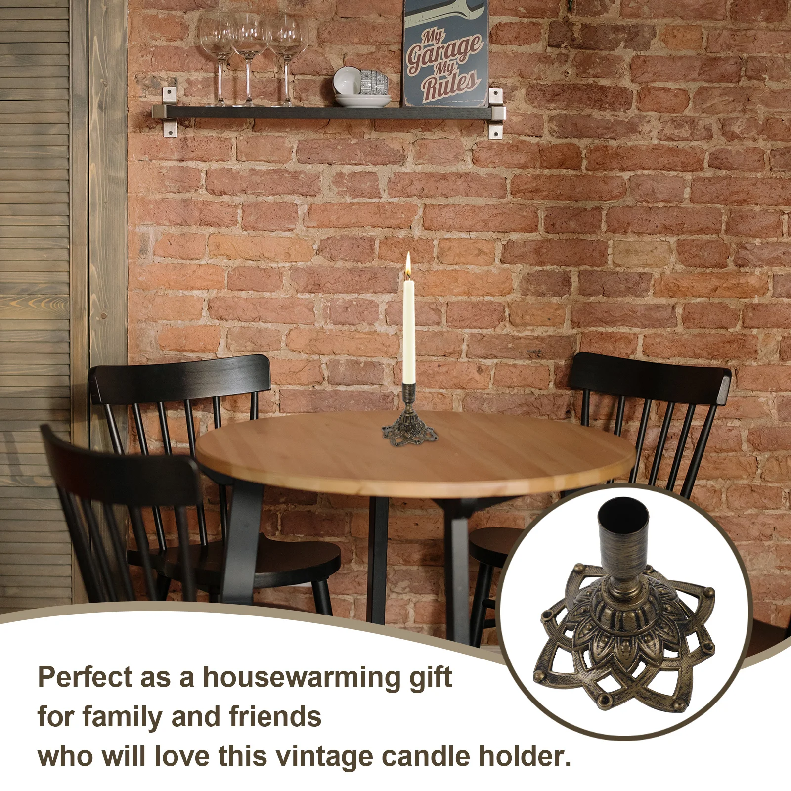 

European Style Stand Vintage Iron Art Candlestick For Wedding Party Decor Tabletop Centerpiece Christmas Metal