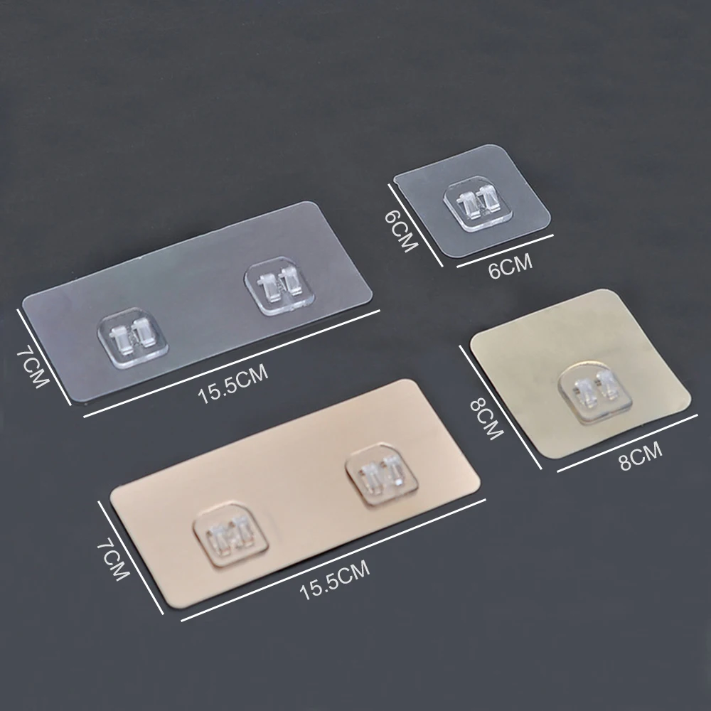 Multifuncional Transparente Traceless Strong Hook, Creative Punching-free, Soap Box, Toalha Pendurada, Suporte De Armazenamento Do Banheiro