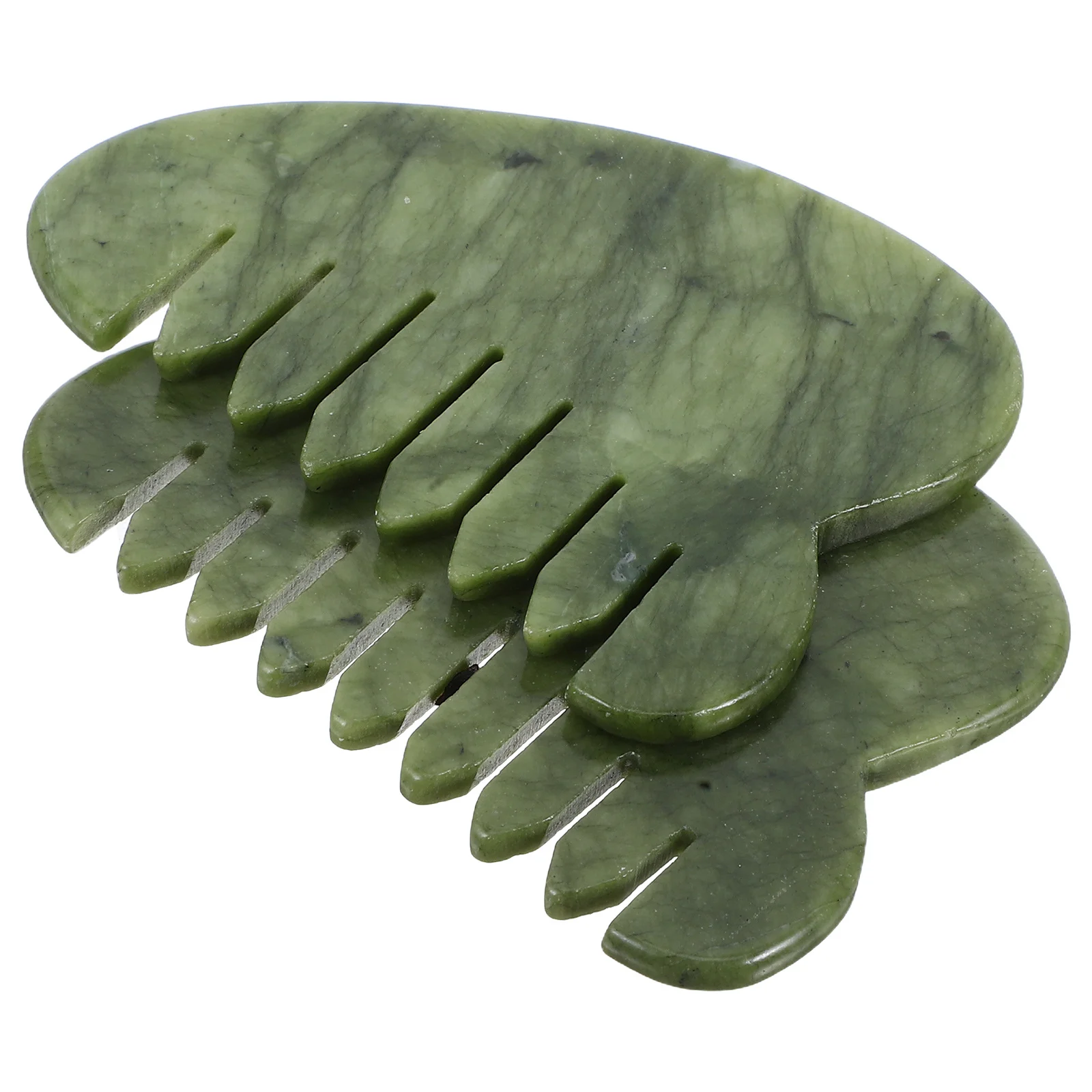 

2Pcs Jade Stone Scalp Massage Comb Head Scratcher Lightweight Facial Gua Sha Tool Hair Relaxation Massage Guasha Stone for Face