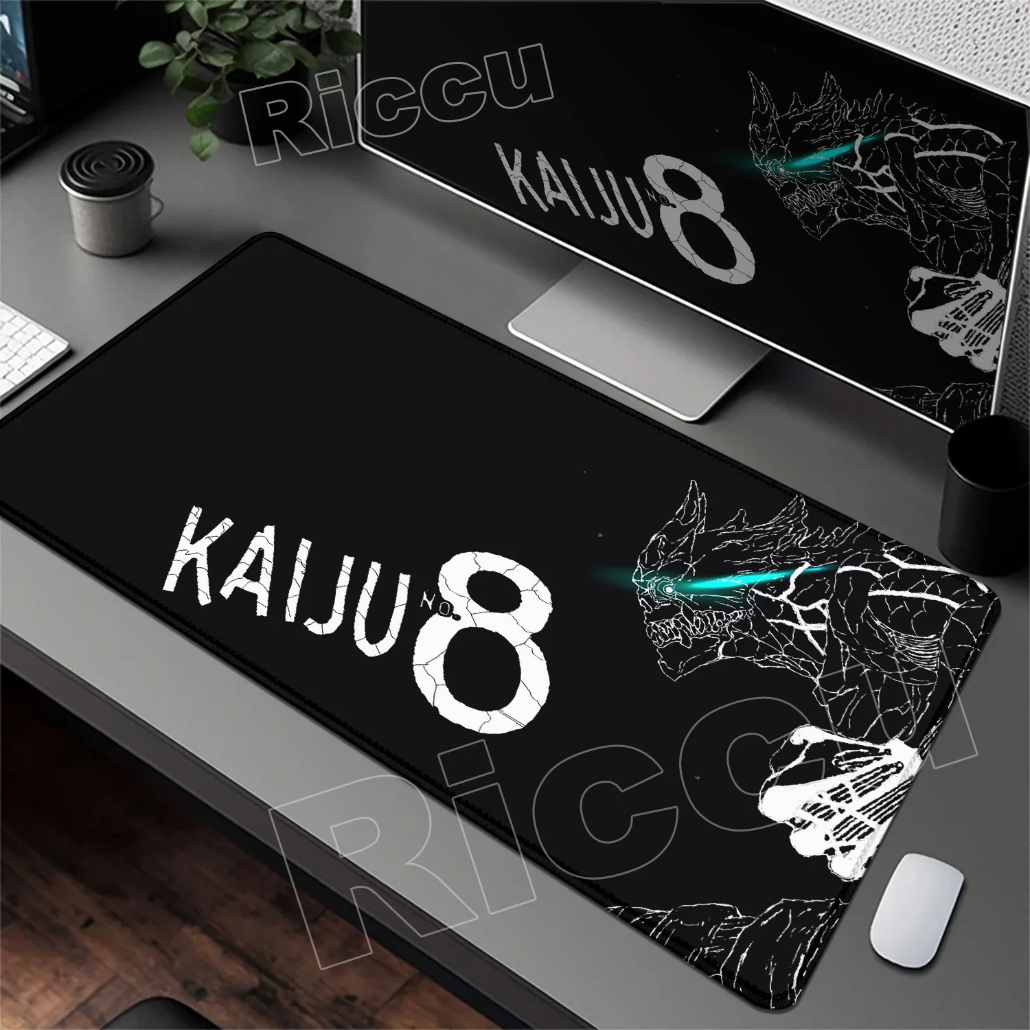 أنيمي Kaiju No.8 ماوس الوسادة 1200x600 مللي متر ألعاب الكمبيوتر مكتب ماوس اكسسوارات كبيرة لوحة المفاتيح طاولة كمبيوتر محمول الوسادة الألعاب حصيرة مكتبية