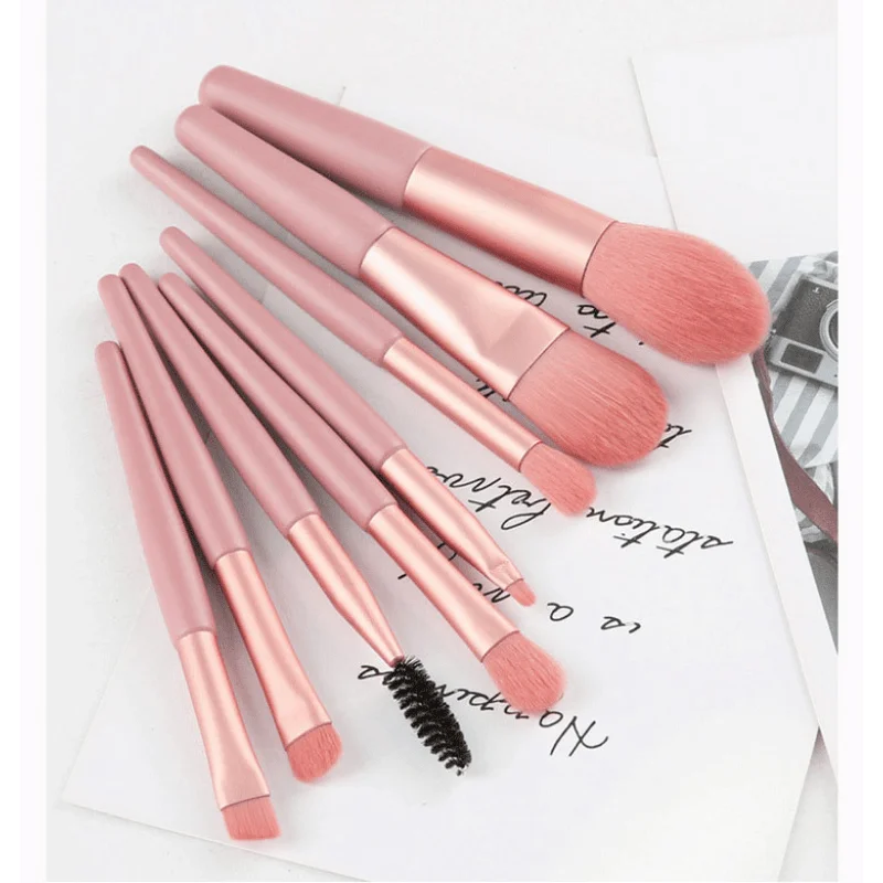 8Pcs 1set 전문 메이크업 브러쉬 세트 부드러운 푹신한 헤어 브러쉬 아이 섀도우 뷰티 화장품 메이크업 도구