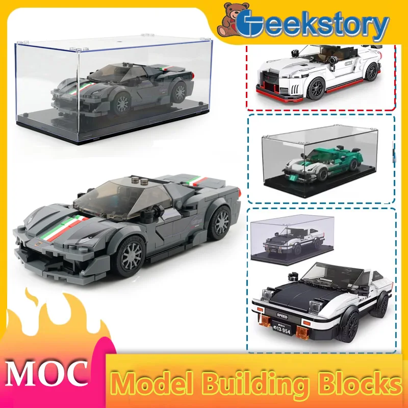 

Creative Mini Famous Car Series Model Building Block With Display Box Sports Car Vehicles Assembled Small Bricks Boys Toys Gifts