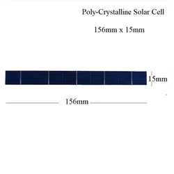 100 szt. Krzemowe ogniwa słoneczne polikrystaliczny 156mm x 14mm dla DIY 24V 48V panele słoneczne