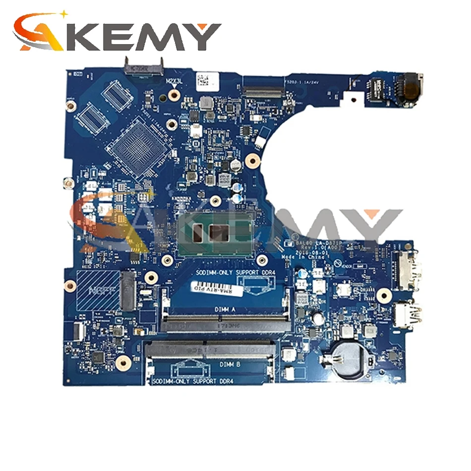 Voor Dell Inspiron 5566 Laptop Moederbord LA-D871P BAL60 CN-0J922J J922J CN-02PX9P i3 i5 i7-7th Gen CPU DDR4 Moederbord 5468
