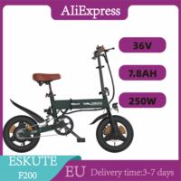 ESKUTE F200 folding Electric Bike 250W Motor 36V 7.8AH battery for adults Electric Bicycle 14 inch Tire Urban commuting E-Bike